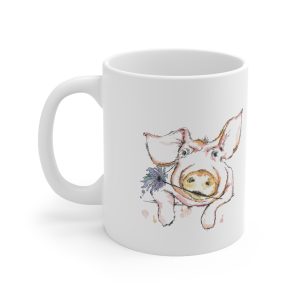 Ceramic Coffee Cups, Fred the Pig