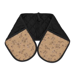Caramel Wildflowers Oven Mitts